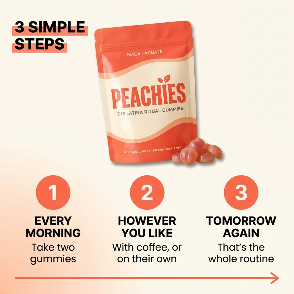 3 simple steps - two gummies every morning